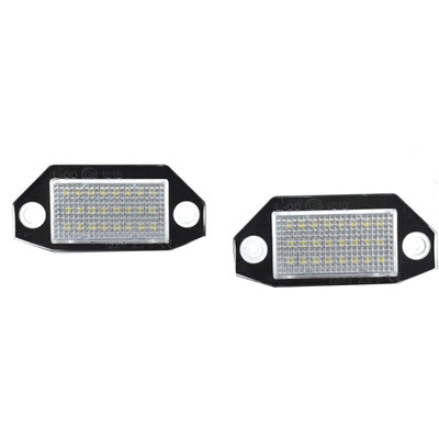 

For Mondeo MKIII 4D5D 2000-2007 1 Pair PC Plastic LED License Plate Light Car Accessory Replacement