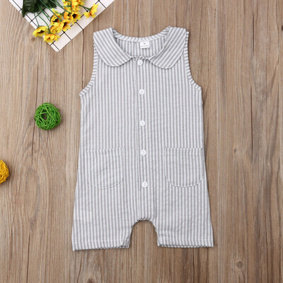 

Infant Kids Baby Girl stripe Romper Dungarees Bodysuit Jumpsuit Clothes Outfits