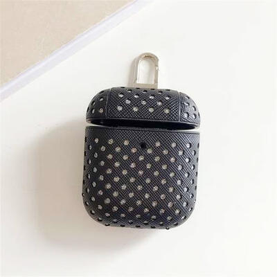 

PU Leather Case For Apple AirPods 1 2 Protective Case Shockproof Cover With Keychain PUPC