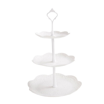

3 Layer Cake Rack Tray Decoration Cake Wedding Birthday Tea Cake Rack Kitchen Accessories European Crystal Fruit Plate