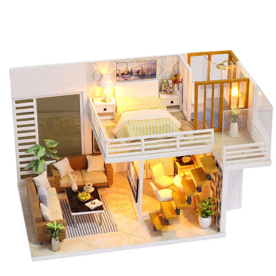 

YIWULA3D Wooden DIY Miniature House Furniture LED House Puzzle Decorate Creative Gifts