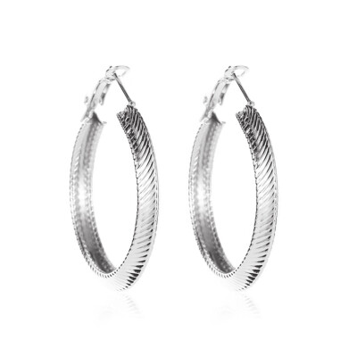 

Fashion Popular Gold Silver Hoop Earrings Personality Thick Round Earrings Metal Women Earrings Jewelry