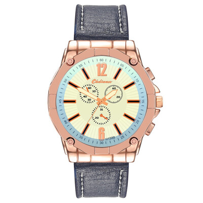 

Gobestart Fashion Leather Mens Quartz Watch Mens Watch Luxury Casual Watch Clock