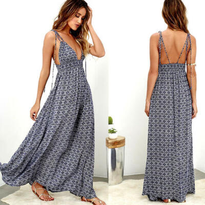 

UK Womens Summer Boho Dress Evening Party Cocktail Skirt Ladies Beach Sundress