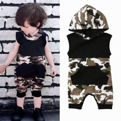 

Kids Baby Boys Girls Camouflage Romper Jumpsuit Bodysuit Playsuit Clothes Outfit