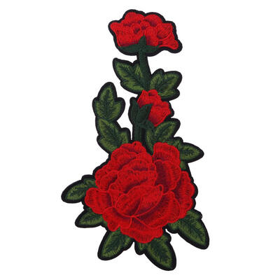 

Elegant Rose Flower Embroidered Patch for DIY Sewing Clothes Bag Appliques