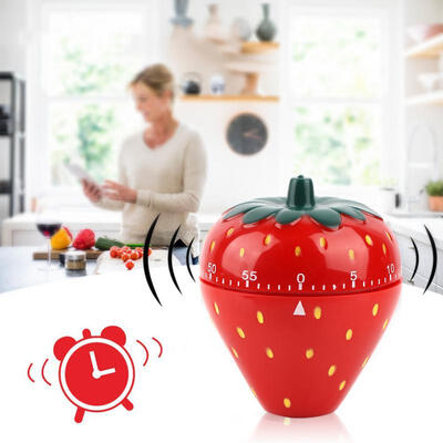 

Greensen Strawberry Shaped 60 Minutes Kitchen Timer Mechanical Time Reminder