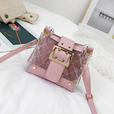 

North bag 2019 spring new womens bag tide chic fashion transparent handbag large capacity slung shoulder bag
