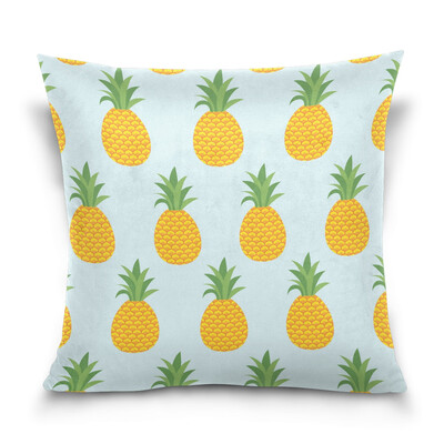 

ALAZA Throw Pillow Cover 16 X 16 inch Christmas Gift Cushion Cover with Doodle Pineapple Printed Pillowcase