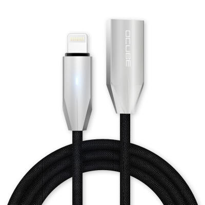 

OCUBE 2A Nylon Braided Auto Disconnect Lightning 8Pin Data Sync Charging Cable 12M-12m