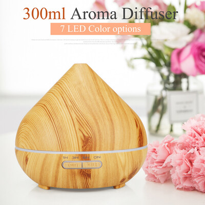 

〖Follure〗Wood Grain Home Diffuser Ultrasonic Air Humidifier Purifier High Capacity 300ml