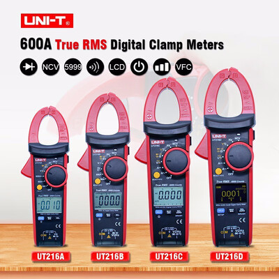 

UUNI-T UT216 series UT216ABCD 600A True RMS Digital Clamp Meters Auto Range Multimeters AC Voltage Current Tester