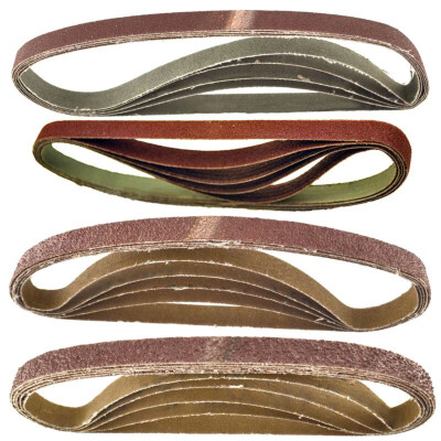 

20×Mix 18x05 Sanding Belts Aluminium Oxide 406080120 Grits Sander Abrasive