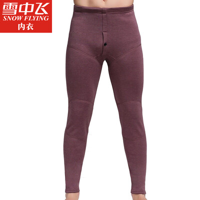 

Snow in the fly velvet warm pants mens thickening plus velvet youth Slim thick cotton wool long pants autumn&winter base single pants camel 175