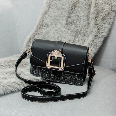 

On the new little girl quality feeling fashion wide shoulder belt oblique carry bag female 100 lap ins single shoulder small squar
