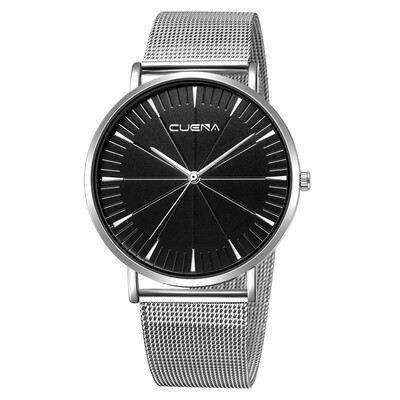 

Gobestart CUENA Men Fashion Military Stainless Steel Analog Sport Quartz Business Wrist Watch