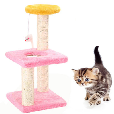 

Cat Tree Tower Big Cat Climbing Tree Scratching Post Board With Hanging Plush Mouse Toy Cat Jumping Toy Kitten Activity Venue