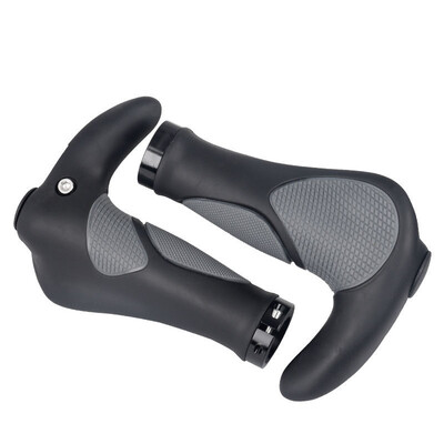 

2pcs Ergonomic Design Rubber MTB Mountain Bike Handlebar Grips W Bar Ends Horns