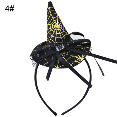 

1Pc Halloween Witch Hat Knot Hairband Hairpin Headpiece Cosplay Party Props