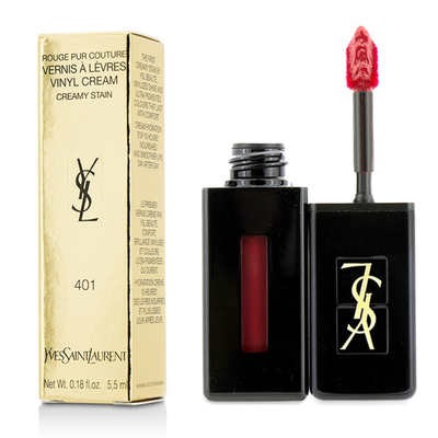 

YVES SAINT LAURENT - Rouge Pur Couture Vernis A Levres Vinyl Cream Creamy Stain - 401 Rouge Vinyle 55ml018oz