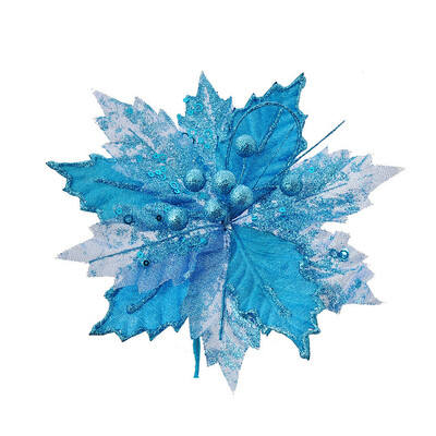 

Tailored Christmas Flowers Xmas Tree Decorations Glitter Hollow Wedding Party Home Decor