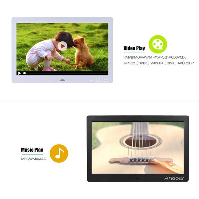 

Andoer 10 Inch LED Wide Screen Digital Photo Picture Frame Electronic Album High Resolution 1024600 MP3 MP4 Picture Player Electr