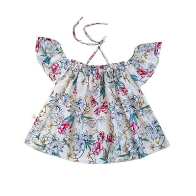 

Baby Dress Girls Printed Sling Princess Dresses Children Cute Shoulderless Clothes Baby Girls Clothing 1-5Y