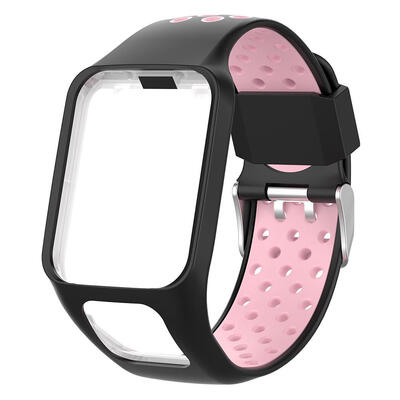 

Silicone Watchband Wrist Band Bracelet Strap wCase for TomTom Series 2 3