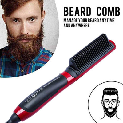 

〖Follure〗Beard Straighteners Comb Electric Hair Curling Curler Hair Brush Ceramic Heat