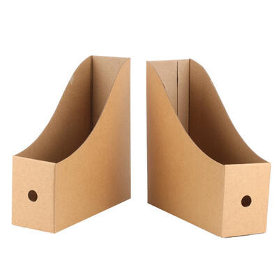 

Greensen Khaki Card Paper Table Top Storage Box for Books Documents in Office