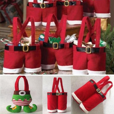 

Fancy Santas PantsCandy Elves Christmas Gift Bag Small Sack Stocking Filler