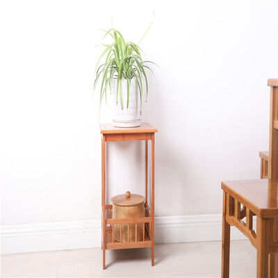 

BO AI NUO Two-layer bamboo flower rack shelf solid wood storage rack 343456cm 7456, BO AI NUO Two-layer bamboo flower racks living room flower stand coffee table racks solid wood flower pot rack storage shelf 343