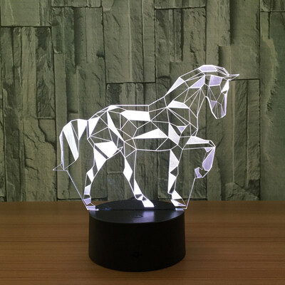 

〖Follure〗3D illusion Visual Night Light 7 Colors Change LED Desk Lamp Bedroom Home Decor