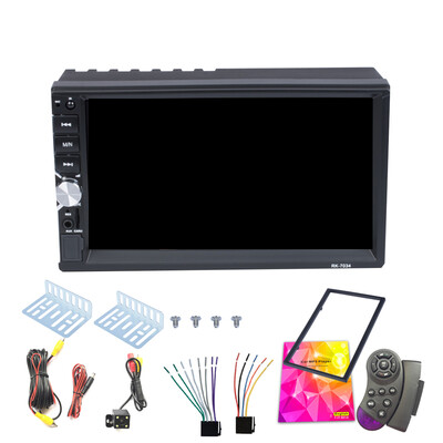 

HD 7" 2Din Bluetooth Car Stereo Touch Screen AMFMRDS Fast Charging Microphone Input Mirror Link Camera