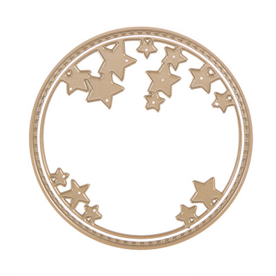

2pcs Circle Stars Gold Cutting Dies Stencils Scrapbooking Embossing Craft
