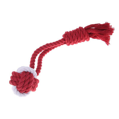 

Tightly Weave Cotton Rope Teeth Bite Ball Pet Dog Chewing Toys with Handle