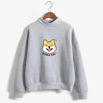 

Toponeto Womens Casual Long Sleeve Sweatshirt Blouse Tops Pullover Shiba Inu