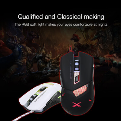 

Gaming Mouse Wired RGB Ergonomic Game Mouse USB Computer Mice PC Laptop Gaming Mouse With Low NoiseBlack&Golden