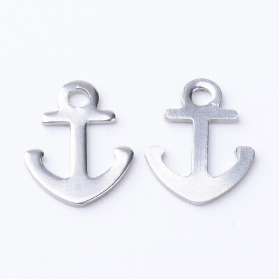 

Anchor 304 Stainless Steel Charms Stainless Steel Color 14x105x1mm Hole 2mm