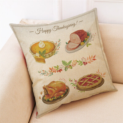 

Tailored Thanksgiving Gifts Pillowcase Turkey Pillow Cover Home Decoration 18x18Inch