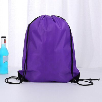 

1Pcs Solid Color Drawstring Tote Bag Cinch Gym Bags Storage Backpack Kids School Travel Bag