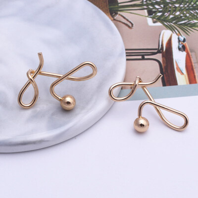 

EK605 Vintage Hollow Round Flower Oval Knot Twist Earrings Geometric Metal Earrings for Women Statement Earrings Modern Art