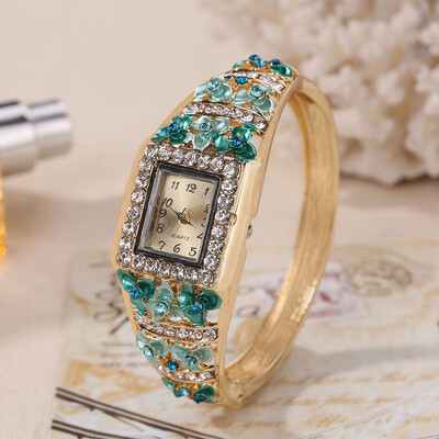 

Hot selling source noble bracelet ladies watch cloisonne craft square head fashion quartz bracelet watch female