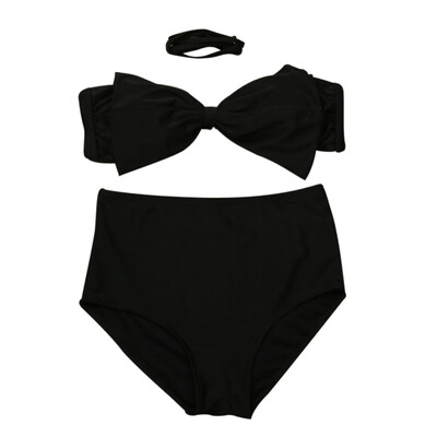 

Roseonmyhand Womens Vintage High Waist Padded Bra Bikini Set Floral Printed Swimwear Swimsuit
