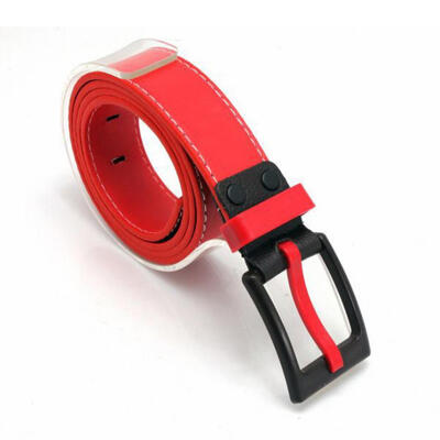 

Fashion Casual Men Women Faux Leather Belt Rectangle Pin Buckle Waist Strap