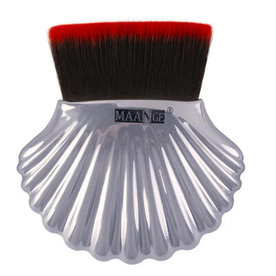 

1pc Pro Foundation Makeup Brush Powder Blush Concealer Silver Shell Brush