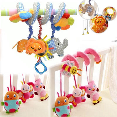 

Baby Bed Aroundbaby stroller Hanging Bell Rattle Mobile Musical Plush Toy NEW