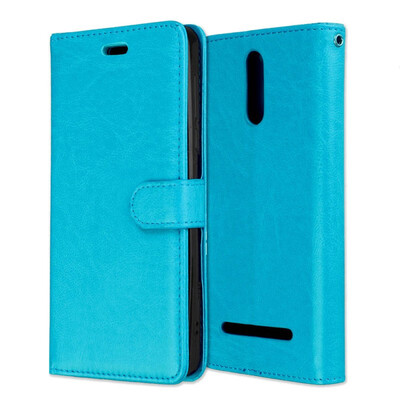 

MOONCASE Leading song M8 Pro 3 card photo frame leather - blue