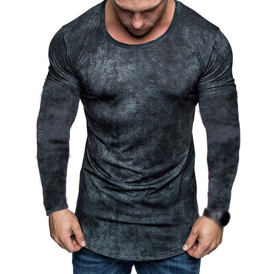 

Men Pullover Tops Long Sleeve Autumn & Winter Loose Thermal Round Neck Shirts