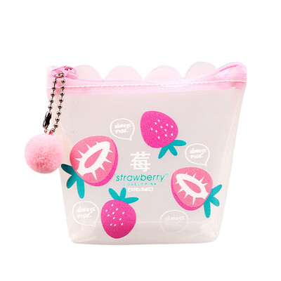 

Siaonvr Cartoon Transparent Cute Coin Purse Student Change Small Object Storage Bag
